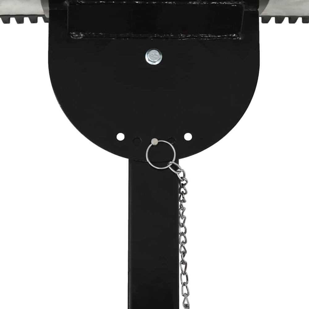 Produktbild för Manuell snöplog med hjul 100x44 cm