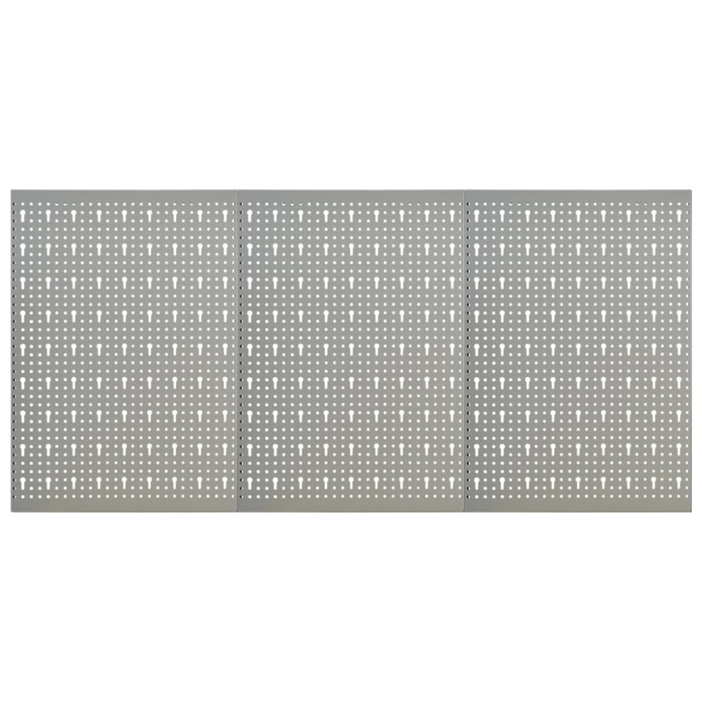 Produktbild för Väggmonterade verktygstavlor 3 st 40x58 cm stål
