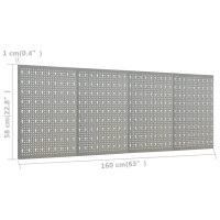 Produktbild för Väggmonterade verktygstavlor 4 st 40x58 cm stål