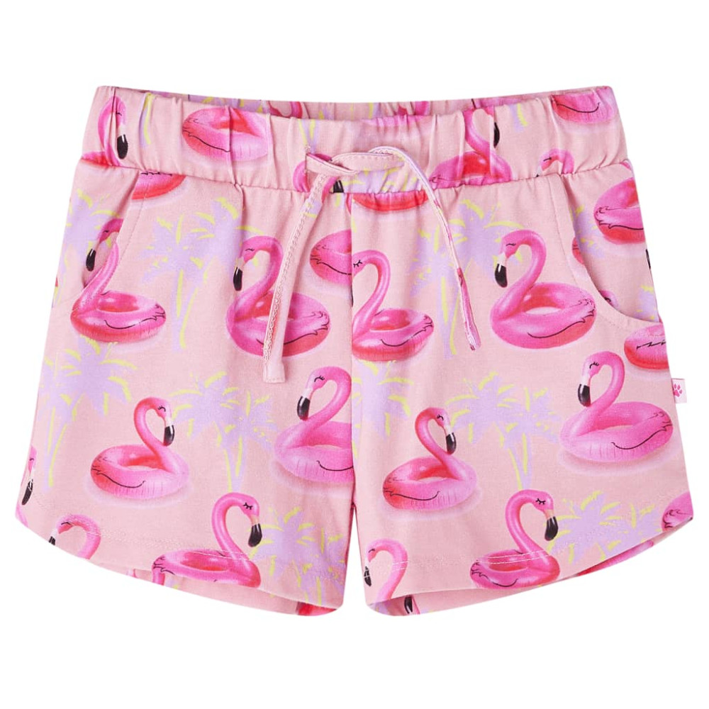 Produktbild för Shorts med snöre för barn ljusrosa 92