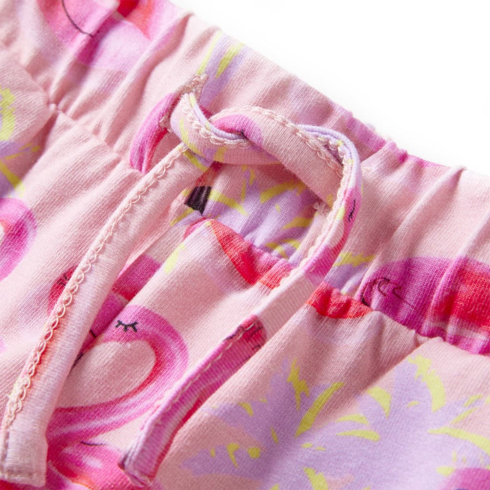 Produktbild för Shorts med snöre för barn ljusrosa 116
