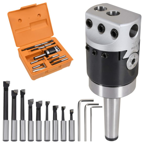vidaXL Borrverktygssats 15 delar 50 mm borrchuck F1-12 MT2-M10