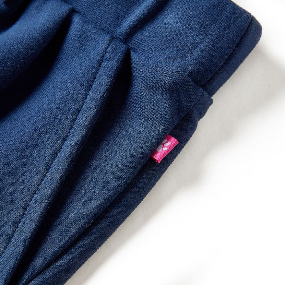 Produktbild för Byxor med vida ben för barn marinblå 104