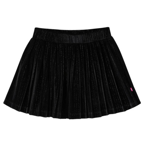 vidaXL Plisserad kjol med glitter för barn svart 104