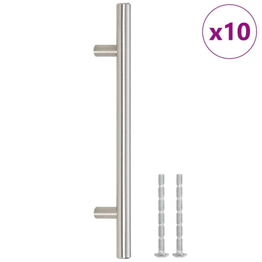 Produktbild för Skåphandtag 10 st silver 160 mm rostfritt stål