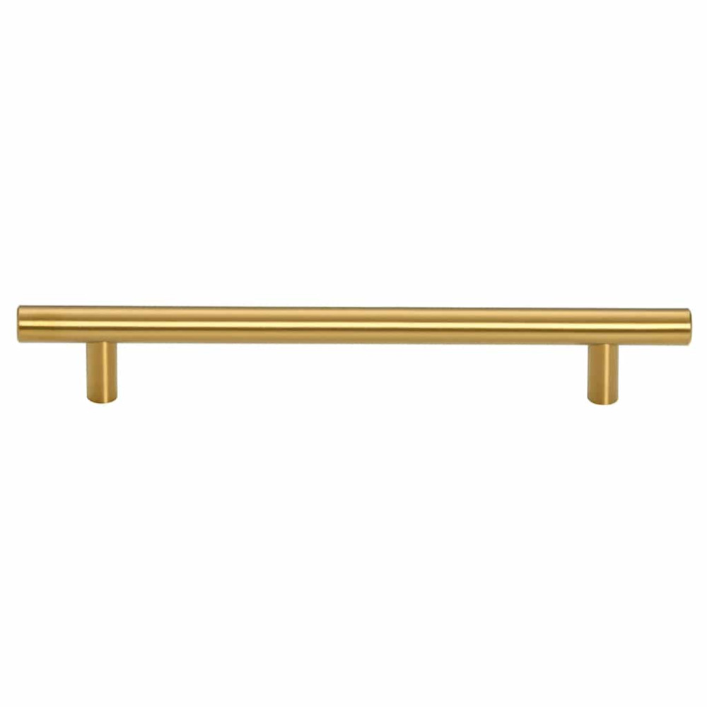 Produktbild för Skåphandtag 10 st guld 160 mm rostfritt stål
