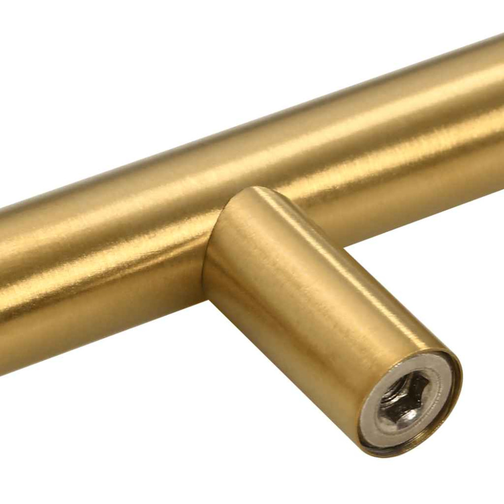Produktbild för Skåphandtag 5 st guld 192 mm rostfritt stål