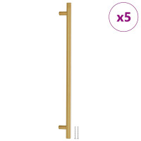 Produktbild för Skåphandtag 5 st guld 480 mm rostfritt stål