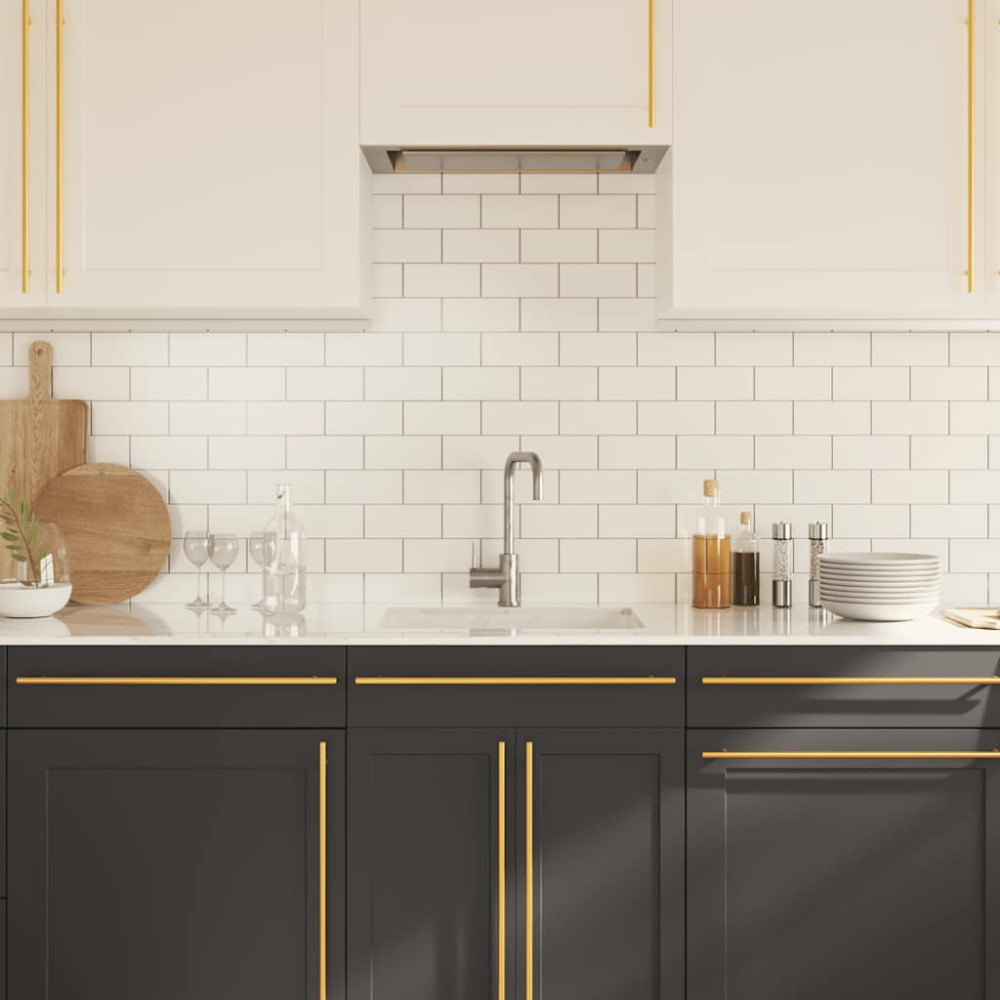 Produktbild för Skåphandtag 5 st guld 480 mm rostfritt stål