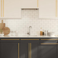Produktbild för Skåphandtag 5 st guld 480 mm rostfritt stål