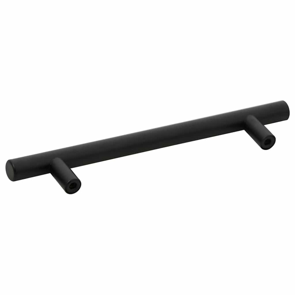 Produktbild för Skåphandtag 10 st svart 128 mm rostfritt stål