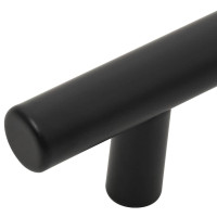 Produktbild för Skåphandtag 10 st svart 128 mm rostfritt stål