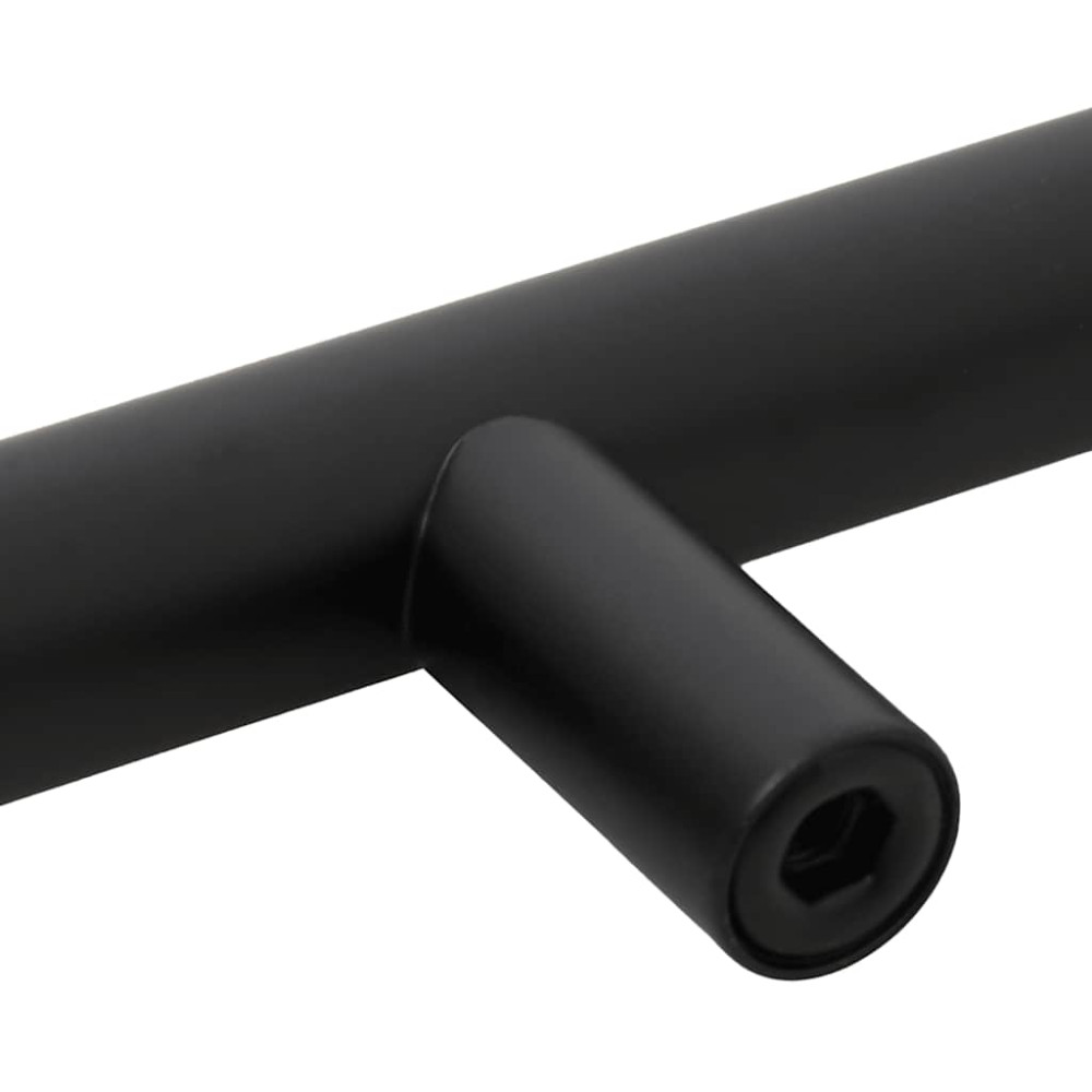 Produktbild för Skåphandtag 10 st svart 128 mm rostfritt stål