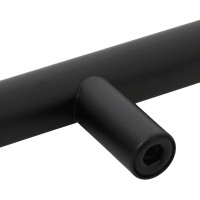 Produktbild för Skåphandtag 10 st svart 128 mm rostfritt stål