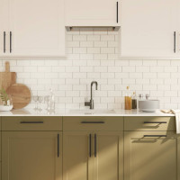 Produktbild för Skåphandtag 10 st svart 160 mm rostfritt stål