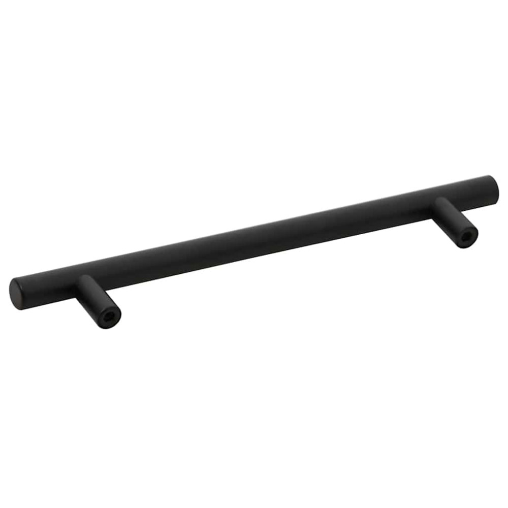 Produktbild för Skåphandtag 10 st svart 160 mm rostfritt stål