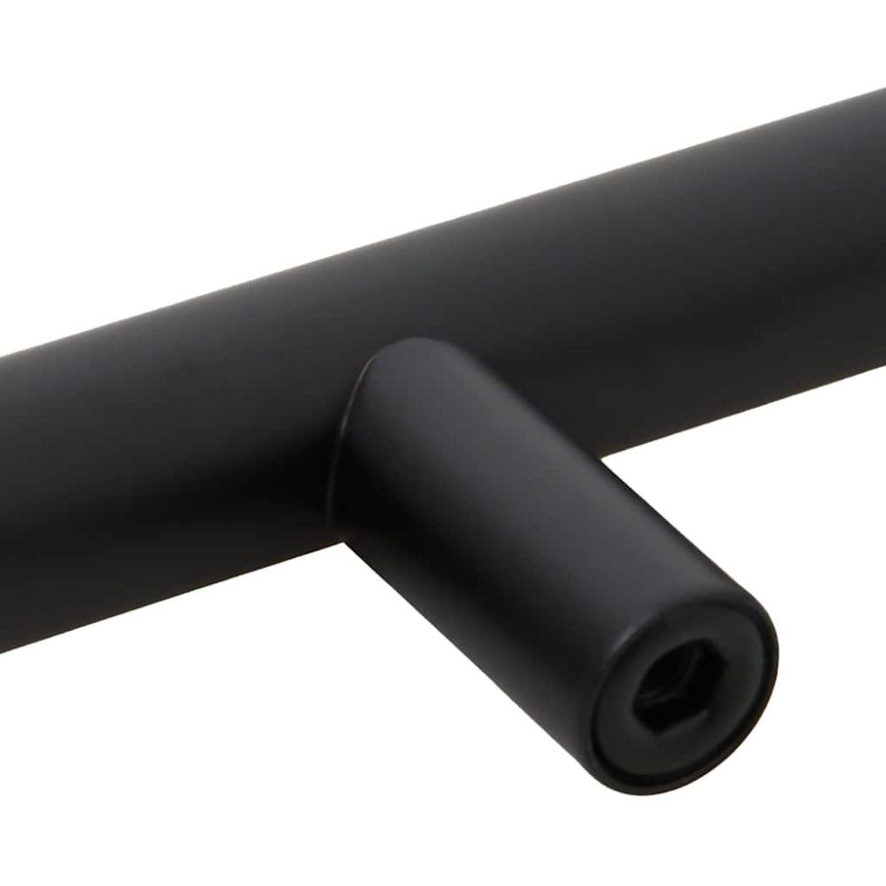 Produktbild för Skåphandtag 10 st svart 160 mm rostfritt stål