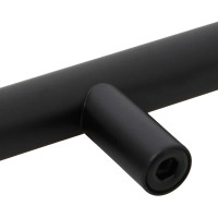 Produktbild för Skåphandtag 10 st svart 160 mm rostfritt stål