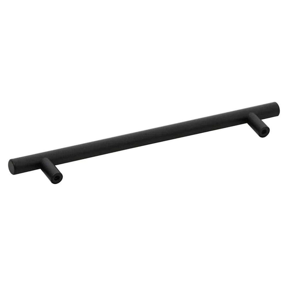 Produktbild för Skåphandtag 5 st svart 192 mm rostfritt stål
