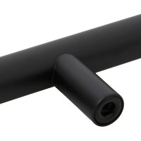 Produktbild för Skåphandtag 5 st svart 192 mm rostfritt stål