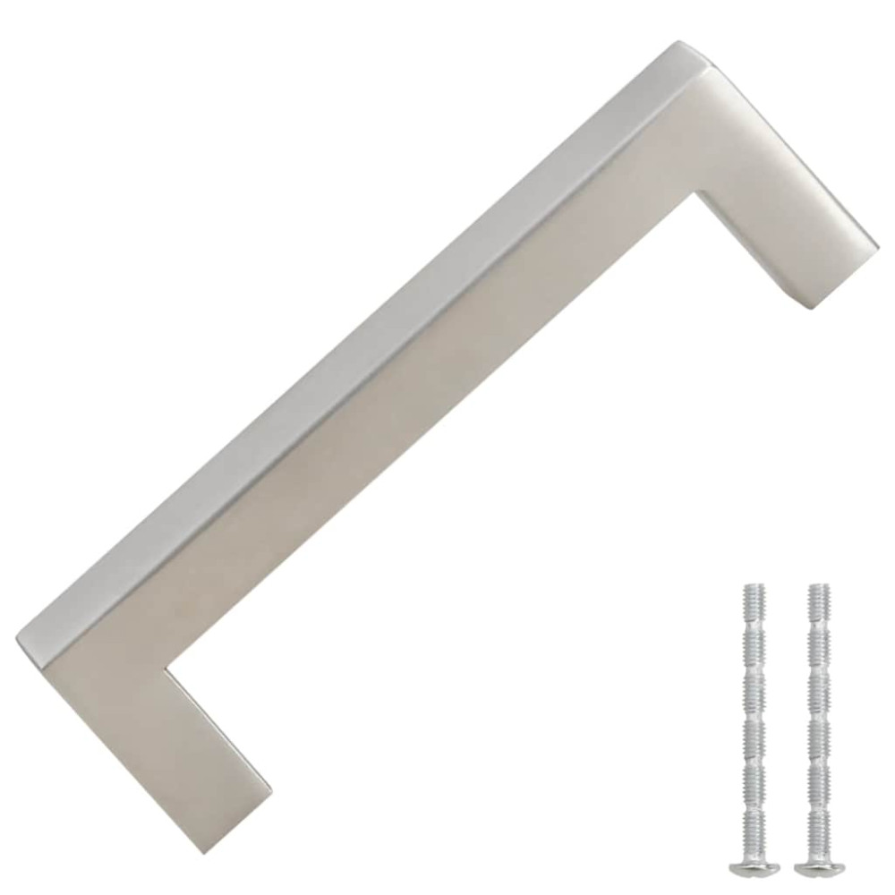 Produktbild för Skåphandtag 10 st silver 96 mm rostfritt stål