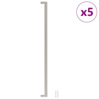 Produktbild för Skåphandtag 5 st silver 480 mm rostfritt stål