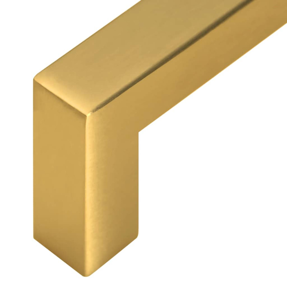 Produktbild för Skåphandtag 10 st guld 96 mm rostfritt stål