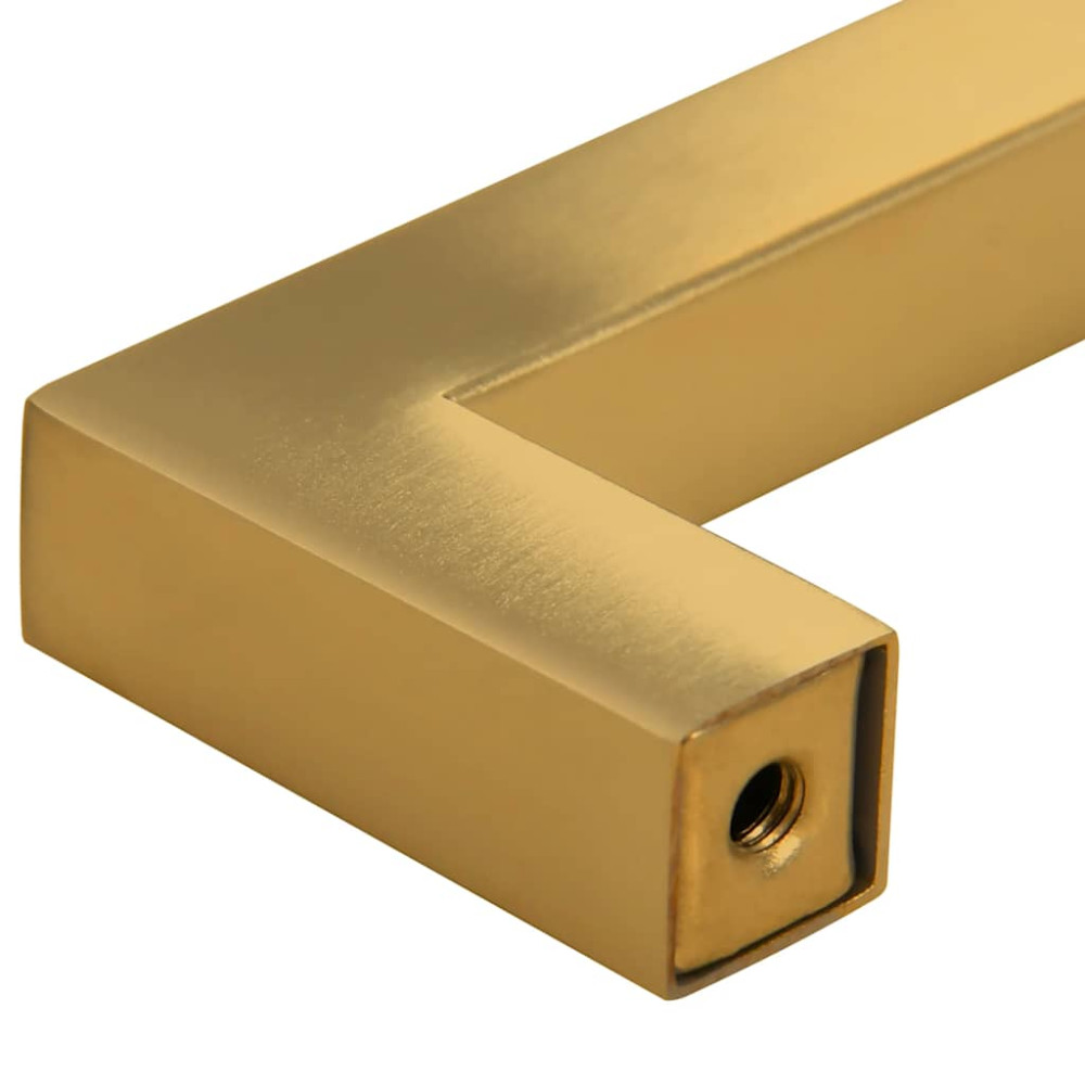 Produktbild för Skåphandtag 10 st guld 160 mm rostfritt stål