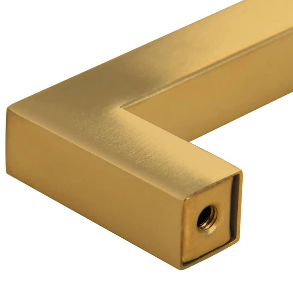 Produktbild för Skåphandtag 5 st guld 192 mm rostfritt stål
