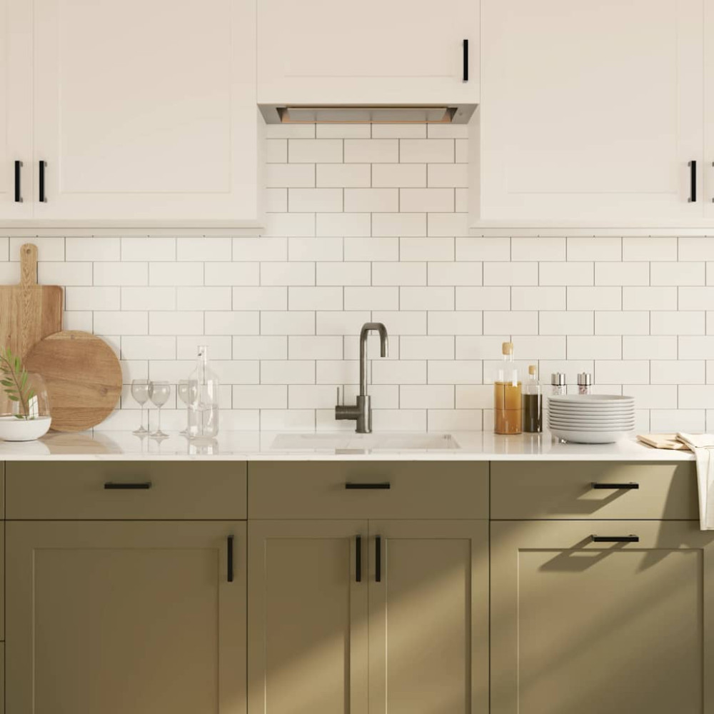 Produktbild för Skåphandtag 10 st svart 96 mm rostfritt stål