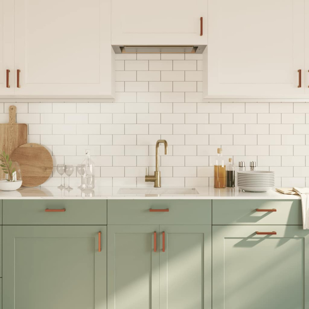 Produktbild för Skåphandtag 10 st brons 96 mm rostfritt stål
