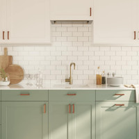 Produktbild för Skåphandtag 10 st brons 96 mm rostfritt stål