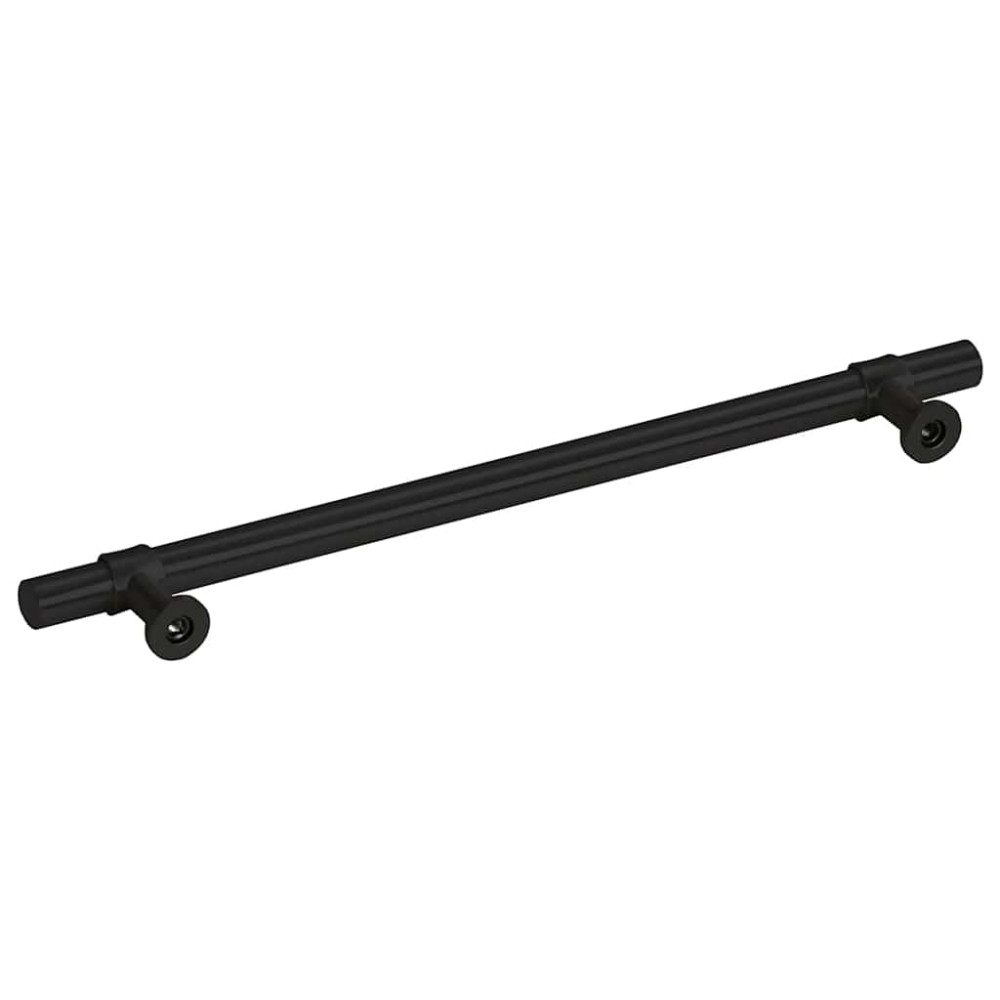 Produktbild för Skåphandtag 5 st svart 192 mm rostfritt stål
