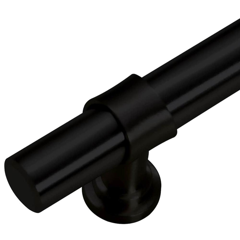 Produktbild för Skåphandtag 5 st svart 192 mm rostfritt stål