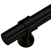 Produktbild för Skåphandtag 5 st svart 192 mm rostfritt stål