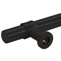 Produktbild för Skåphandtag 5 st svart 224 mm rostfritt stål