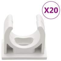 Produktbild för Kabelkanal med klämmor Ø25 mm 10 m PVC