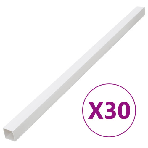 vidaXL Kabelkanal 100x60 mm 30 m PVC