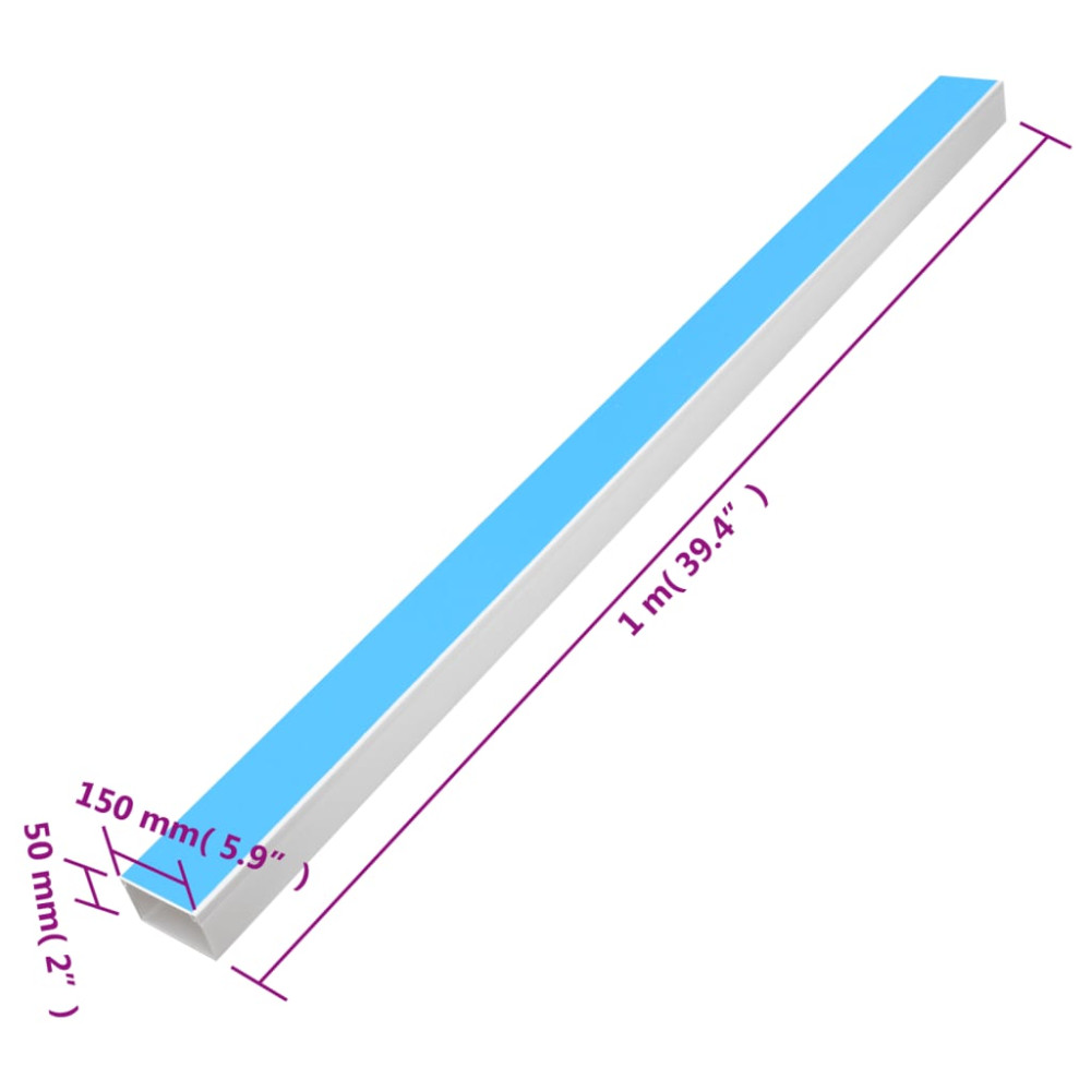 Produktbild för Kabelkanal självhäftande 150x50 mm 10 m PVC