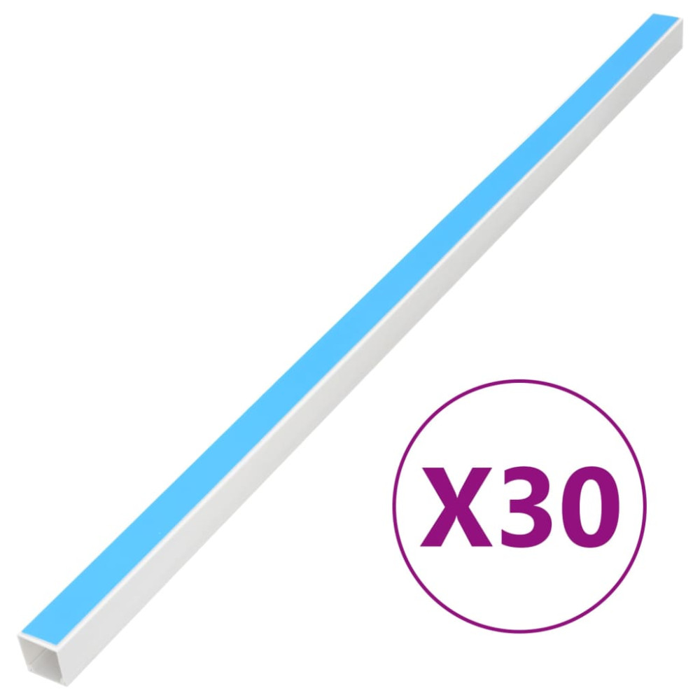 Produktbild för Kabelkanal självhäftande 15x10 mm 30 m PVC