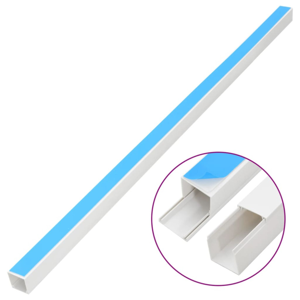 Produktbild för Kabelkanal självhäftande 15x10 mm 30 m PVC