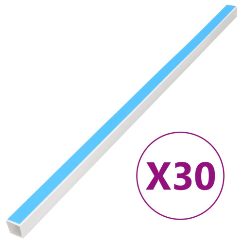 vidaXL Kabelkanal självhäftande 20x10 mm 30 m PVC