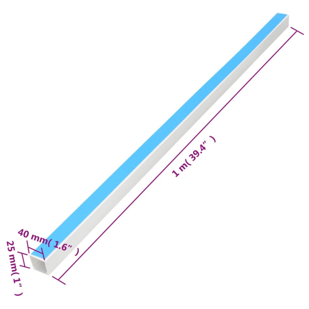 Produktbild för Kabelkanal självhäftande 40x25 mm 30 m PVC