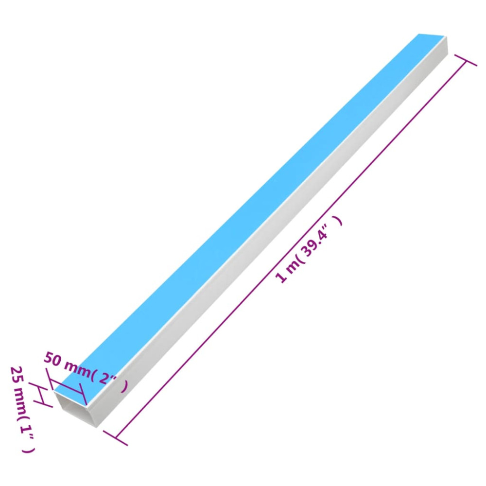 Produktbild för Kabelkanal självhäftande 50x25 mm 30 m PVC
