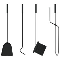 Produktbild för 5-delat verktygsset för eldstad 23x15x66 cm stål