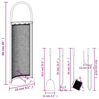 Produktbild för 5-delat verktygsset för eldstad 23x15x66 cm stål