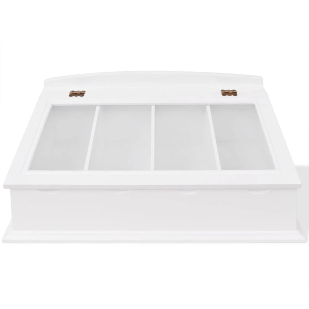 Produktbild för Besticklåda MDF vit barockstil