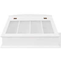 Produktbild för Besticklåda MDF vit barockstil