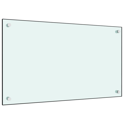vidaXL Stänkskydd mjölkfärgad 70x40 cm härdat glas