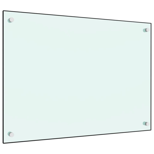 vidaXL Stänkskydd mjölkfärgad 70x50 cm härdat glas